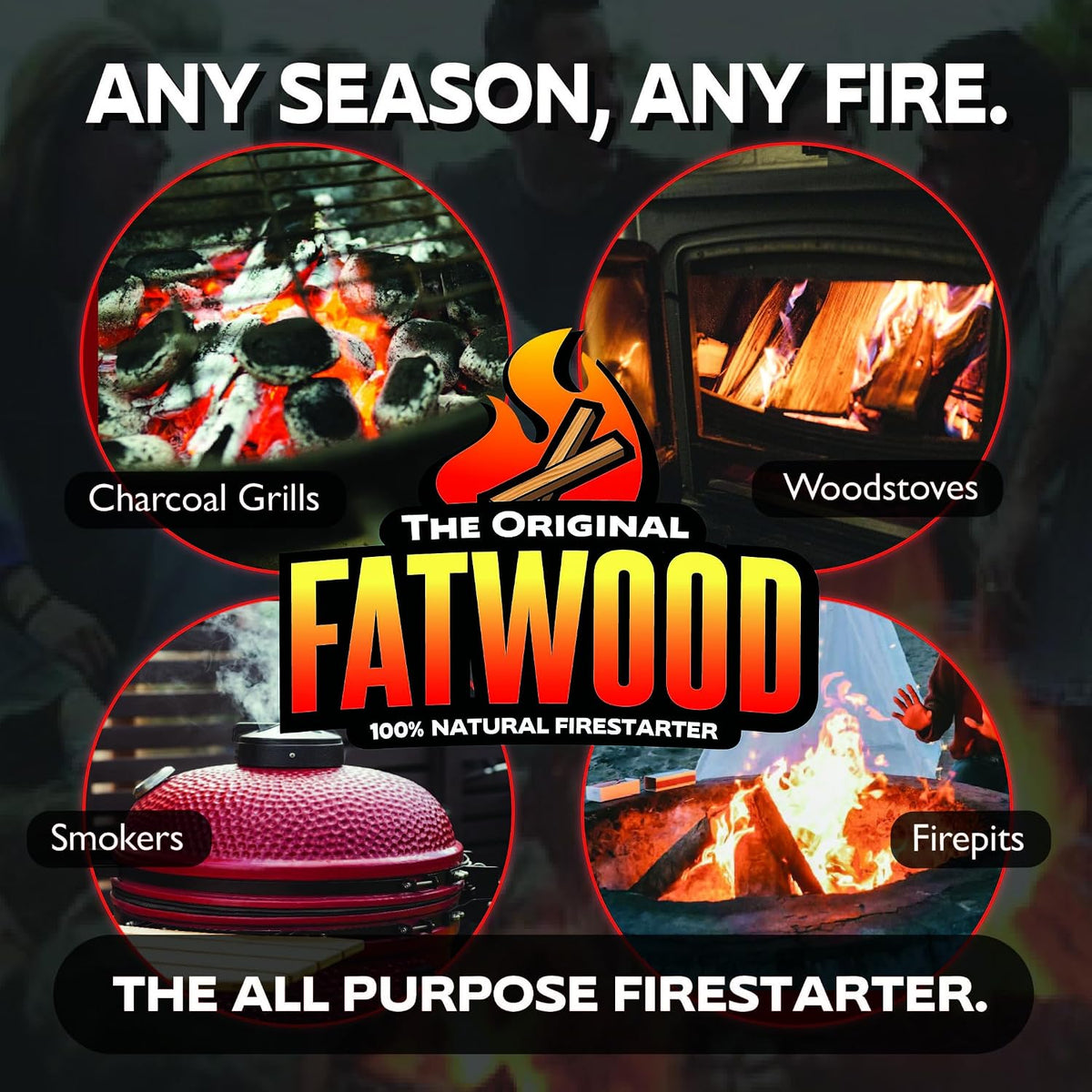 BetterWood Products Natural Pine Fatwood Fire Starter Burlap Bag, 10 Lb