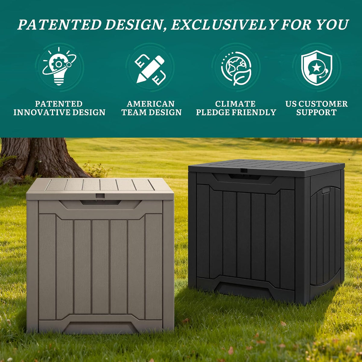 YITAHOME 31 Gallon Deck Boxes Set of 2