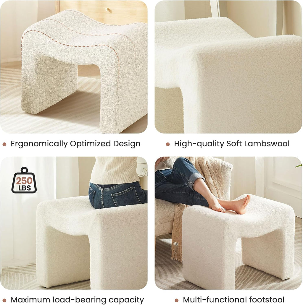 Ottoman Vanity Stool Chair Small Footstool Seating Backless