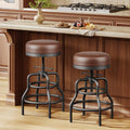 Raynesys 22-29 Inch Adjustable Height Industrial Swivel Bar Stools Set of 2