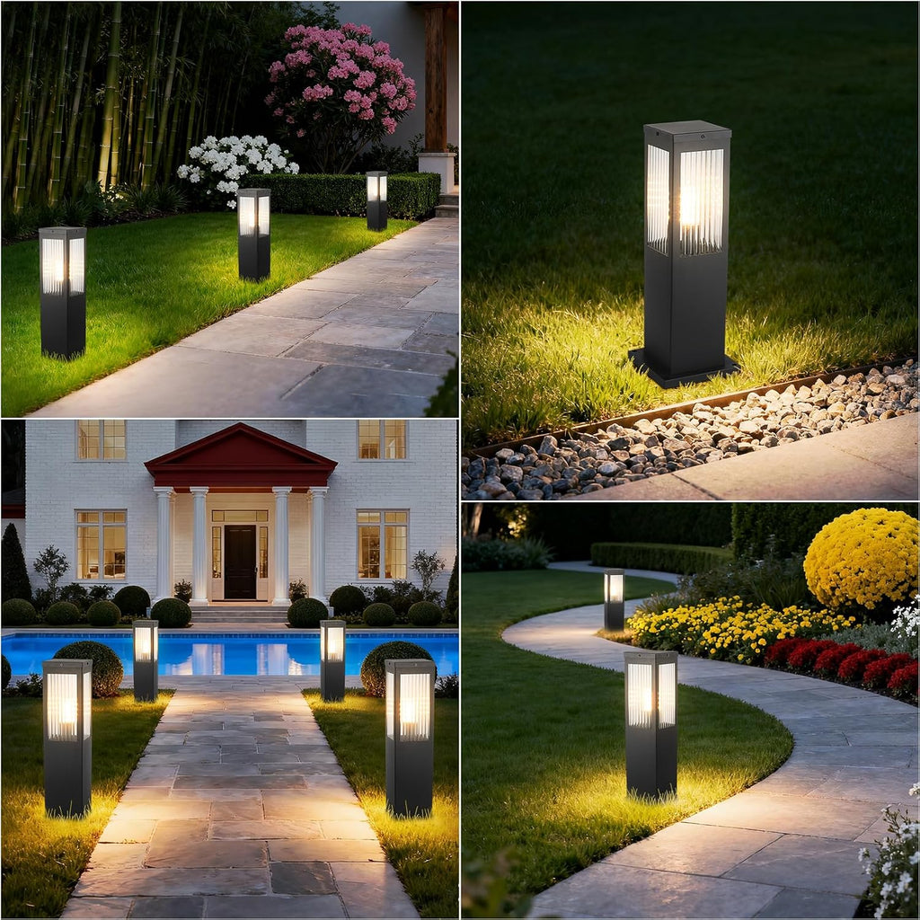 E26 Landscape Path Light,15.75 Inches Modern Outdoor 3000K Bollard Lighting