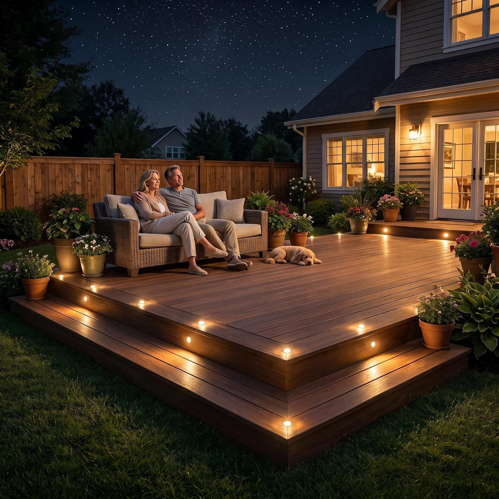 led deck lights with timer & photocell, 36 on a desk or shelf