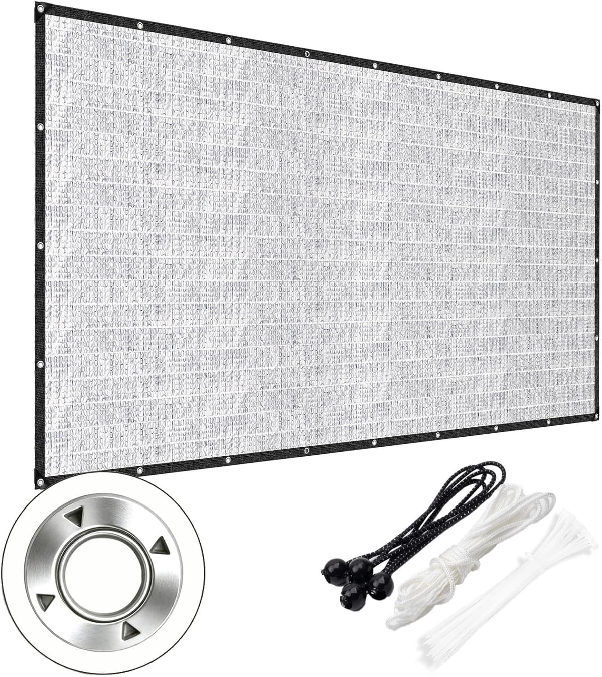85% Aluminet Shade Cloth, 10x12 FT Heat Reflective Tarp for Blocking Sun