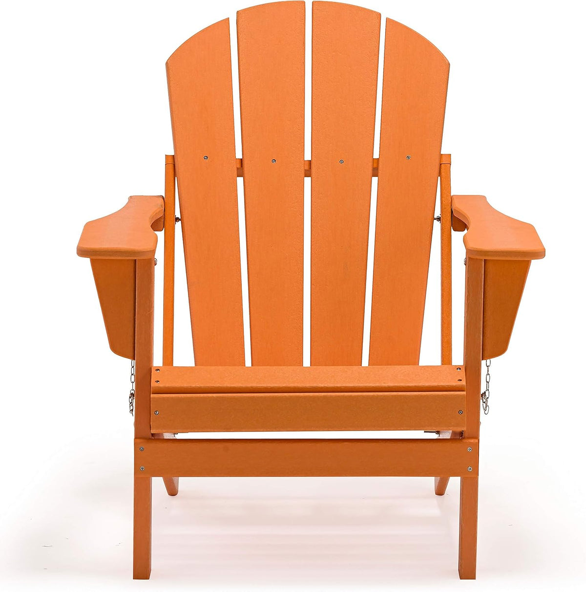 WestinTrends Malibu Outdoor Patio HDPE Folding Adirondack Chair, Orange