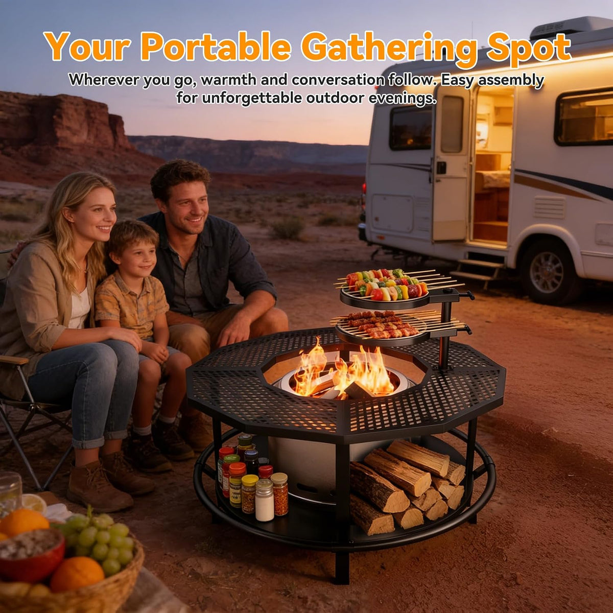 Fire Pit Surround Table for Solo Stove Bonfire & Ranger