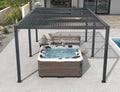 PURPLE LEAF Louvered Pergola 12' x 20' 94AS with Four Adjustable Roof Gray