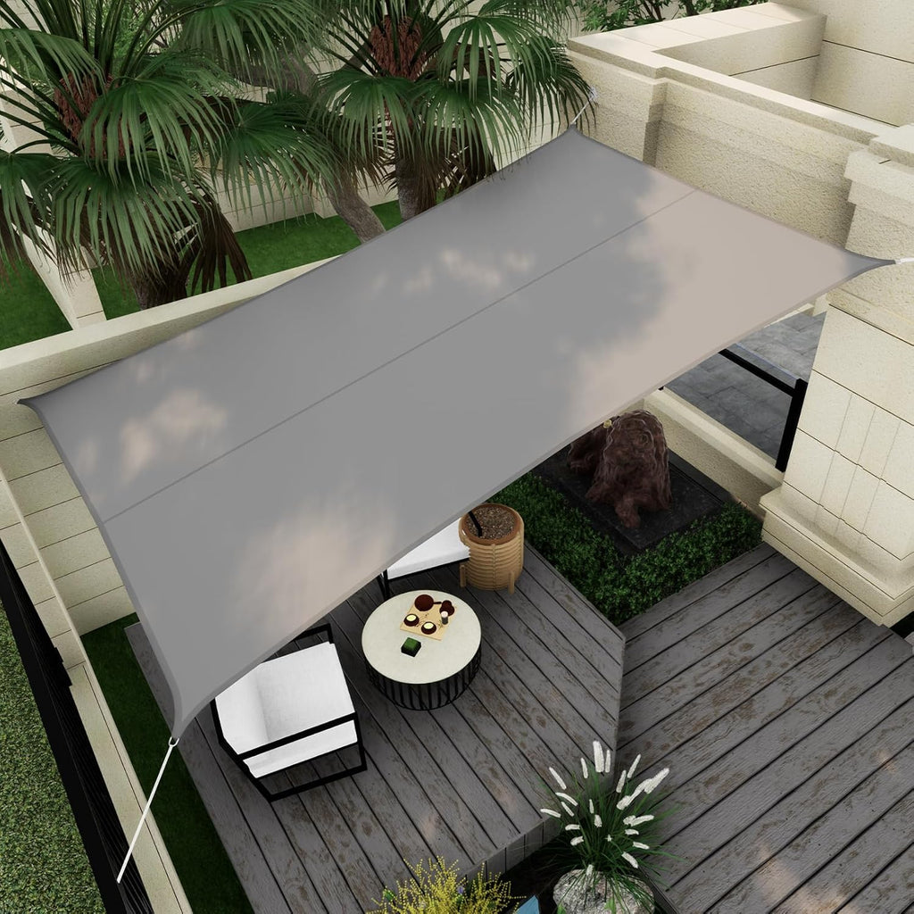 Sun Shade Sail, 20'x20' 95% UV Block Outdoor Canopy Light Gray