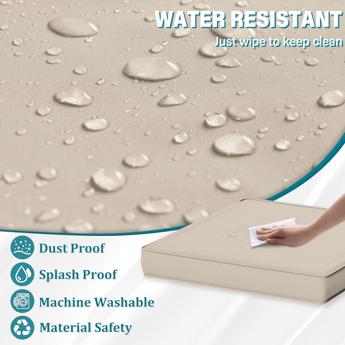 3 Pack Outdoor Patio Cushions Replacement Covers Waterproof