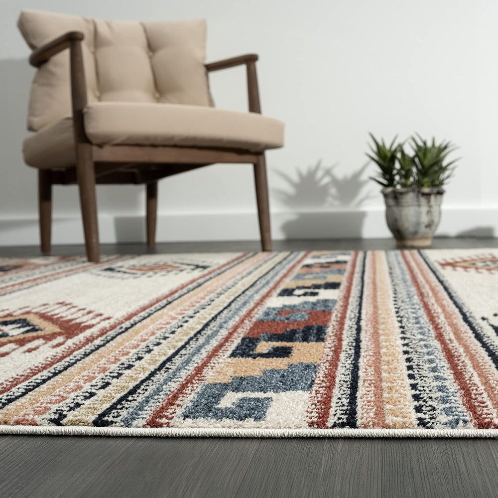 Abani Multicolor Southwestern Design 2'6" x 6' (3x6) Area Rug - ...