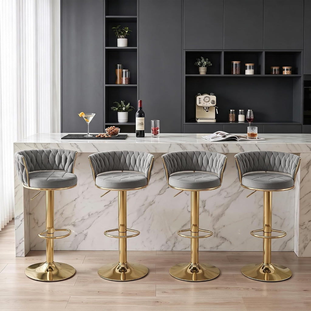 vecelo bar stools set of 2, adjustable barstools on a desk or shelf