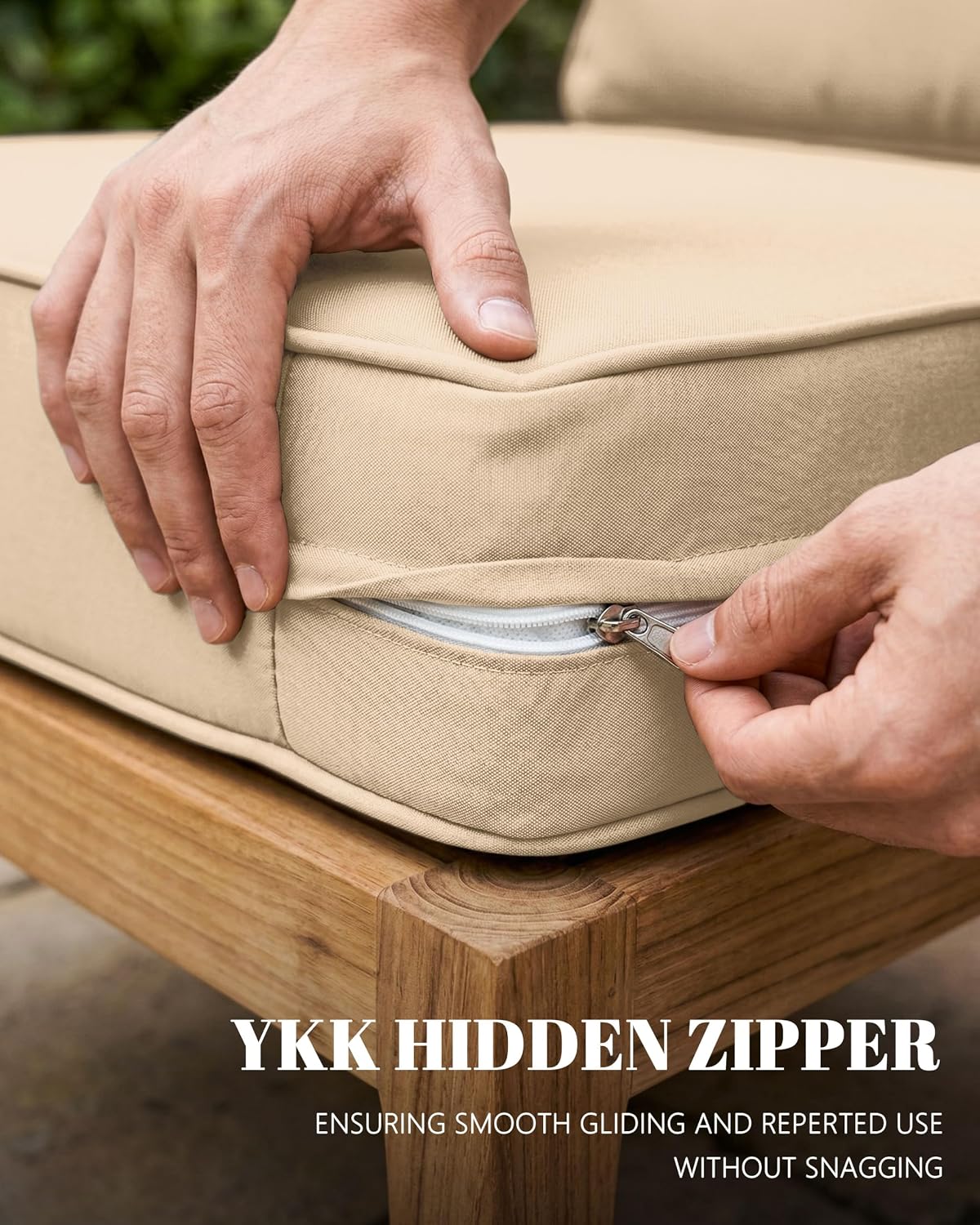 14 Pcs Outdoor Cushion Slipcovers Outdoor Patio Cushion Covers Replacement Waterproof with Zipper for Outdoor Furniture, Patio Sofa Couch 3 Sizes, Covers Only