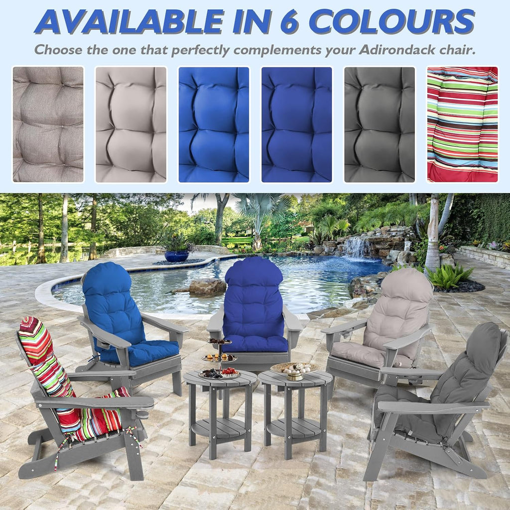 adirondack chair cushion with tie, rocking chair cushion shown in use