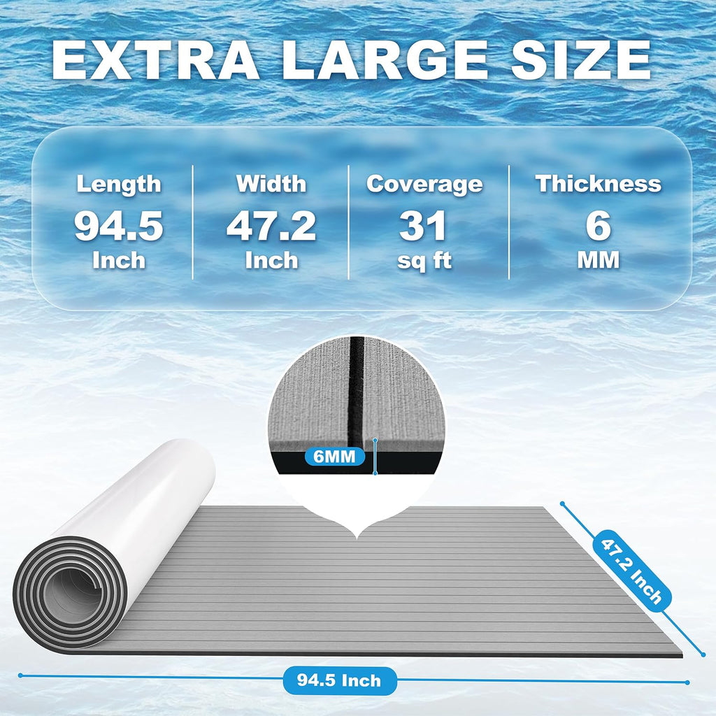 PrimeZone EVA Foam Boat Flooring 94.5" x 47.2" Sea Deck Marine Boat Decking