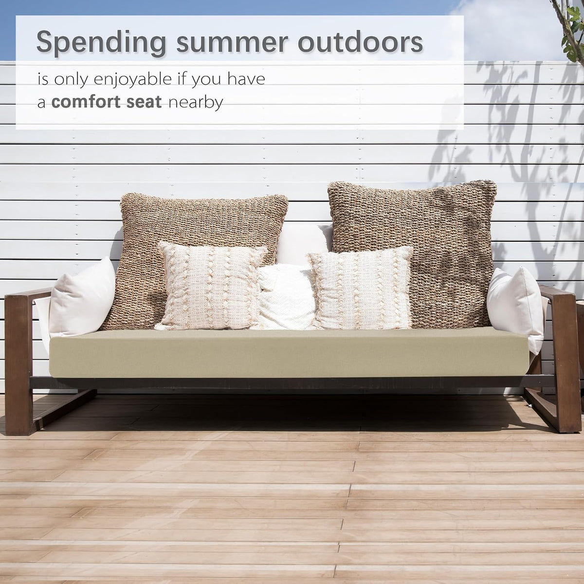 favoyard outdoor bench cushion, 45 x 18 inch, package contents