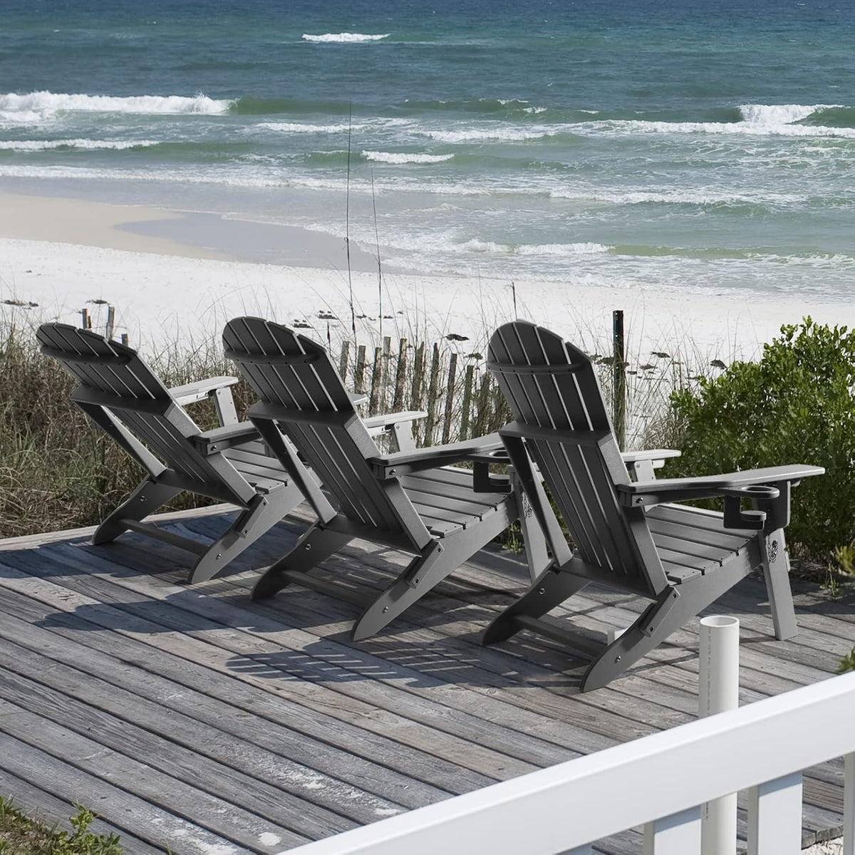 FUNBERRY Oversized Folding Adirondack Chair with Adjustable Backrest 400LBS