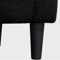 Topeakmart 25.5in Wide Small Sherpa Barrel Accent Chair for Bedroom, Black