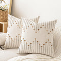 LILEPOY Boho Throw Pillow Covers 20x20 Farmhouse Decorative Pillow case
