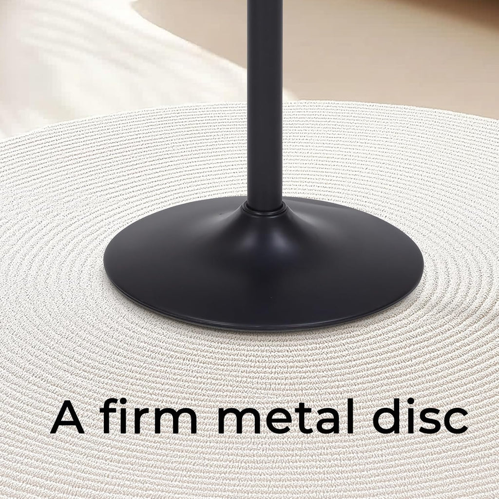 Modern Bistro Table 40 Inch Height, 23.6" Round Bistro Pub, Black Bar Height Cafe Table for Kitchen, Parties (Black)