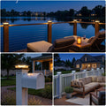 4x4 Solar Post Cap Lights 12-Pack, 16 LED Dual Mode for Wood/Vinyl Posts