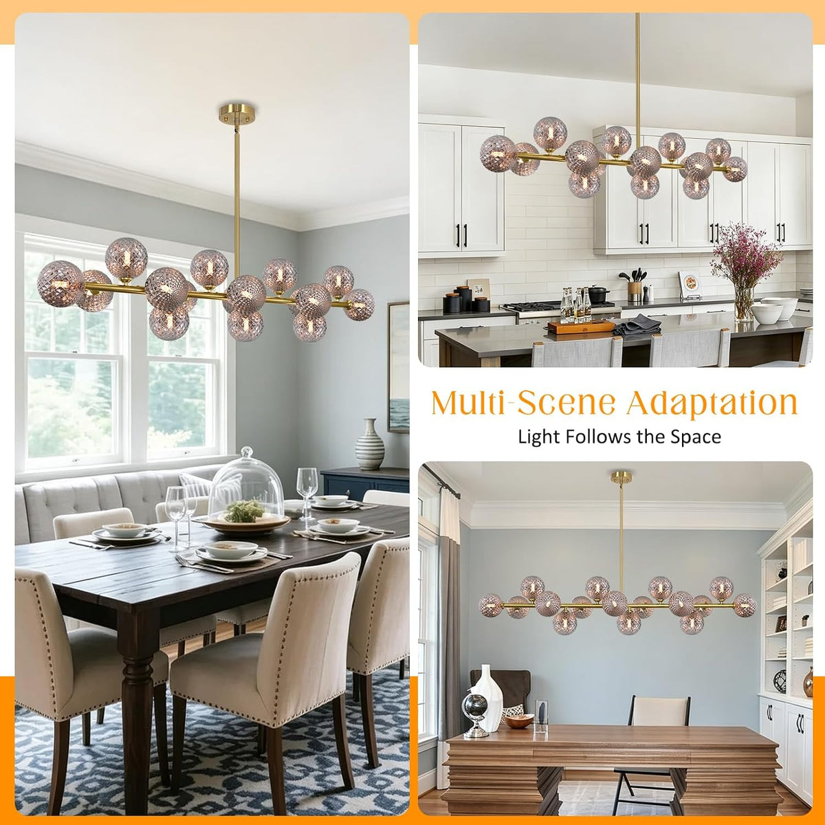 chandeliers for dining room linear island light mid, side view
