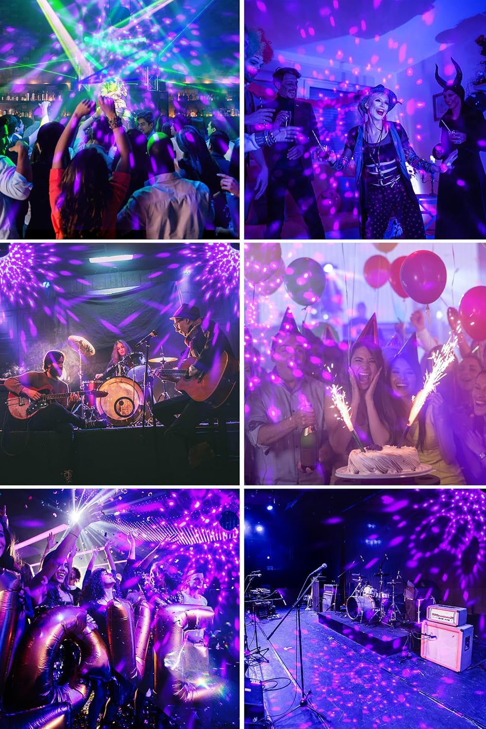 Litake UV Black Light for Glow Party, Sound Activated Party Light with Remote...
