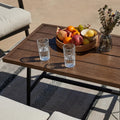 NATURAL EXPRESSIONS Outdoor Patio Coffee Table, Woodgrain Texture Tabletop