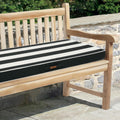 Outdoor Bench Cushion for Patio Furniture, 48x18Inch-Black White Stripe