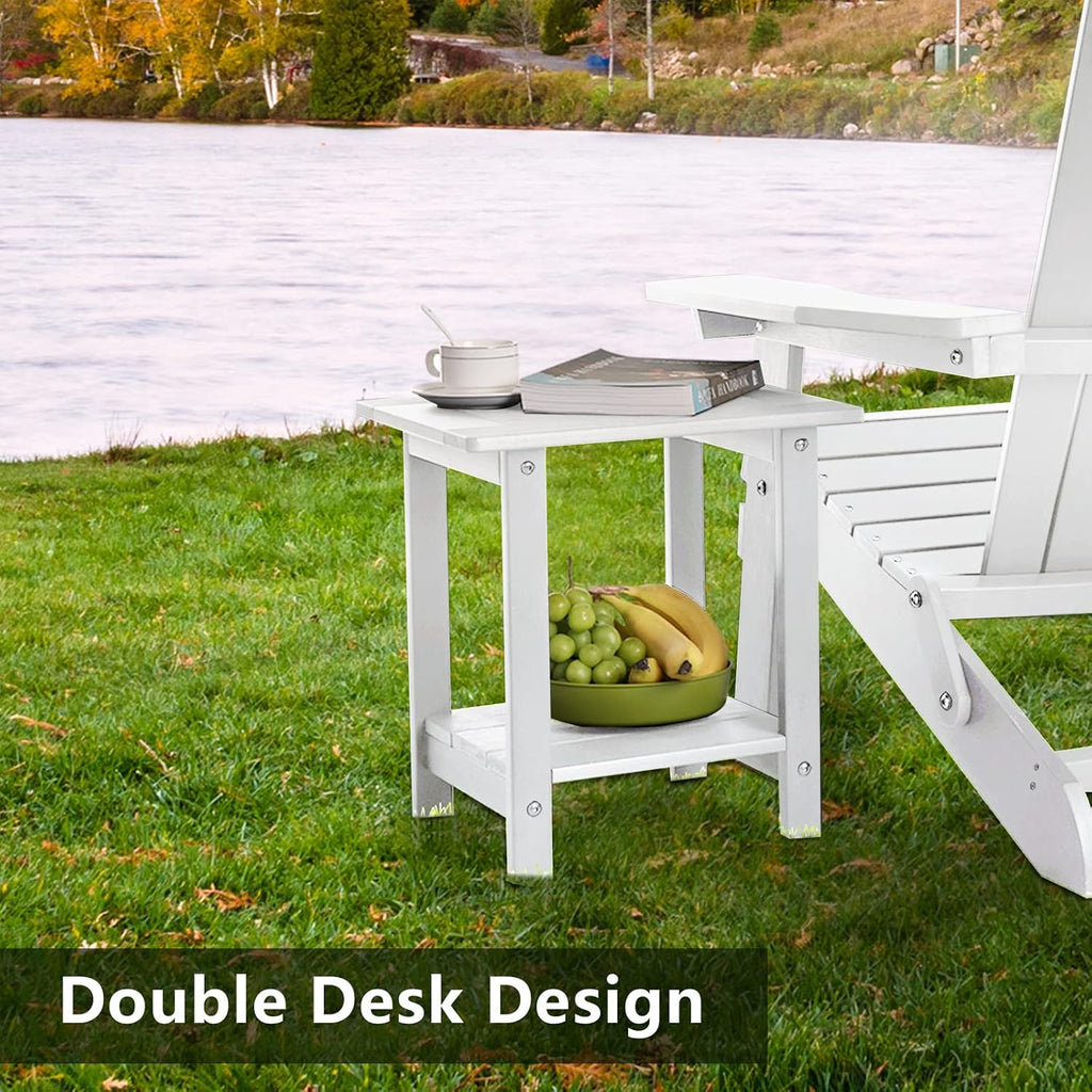 meluvici double adirondack outdoor side table weather resistant, package contents
