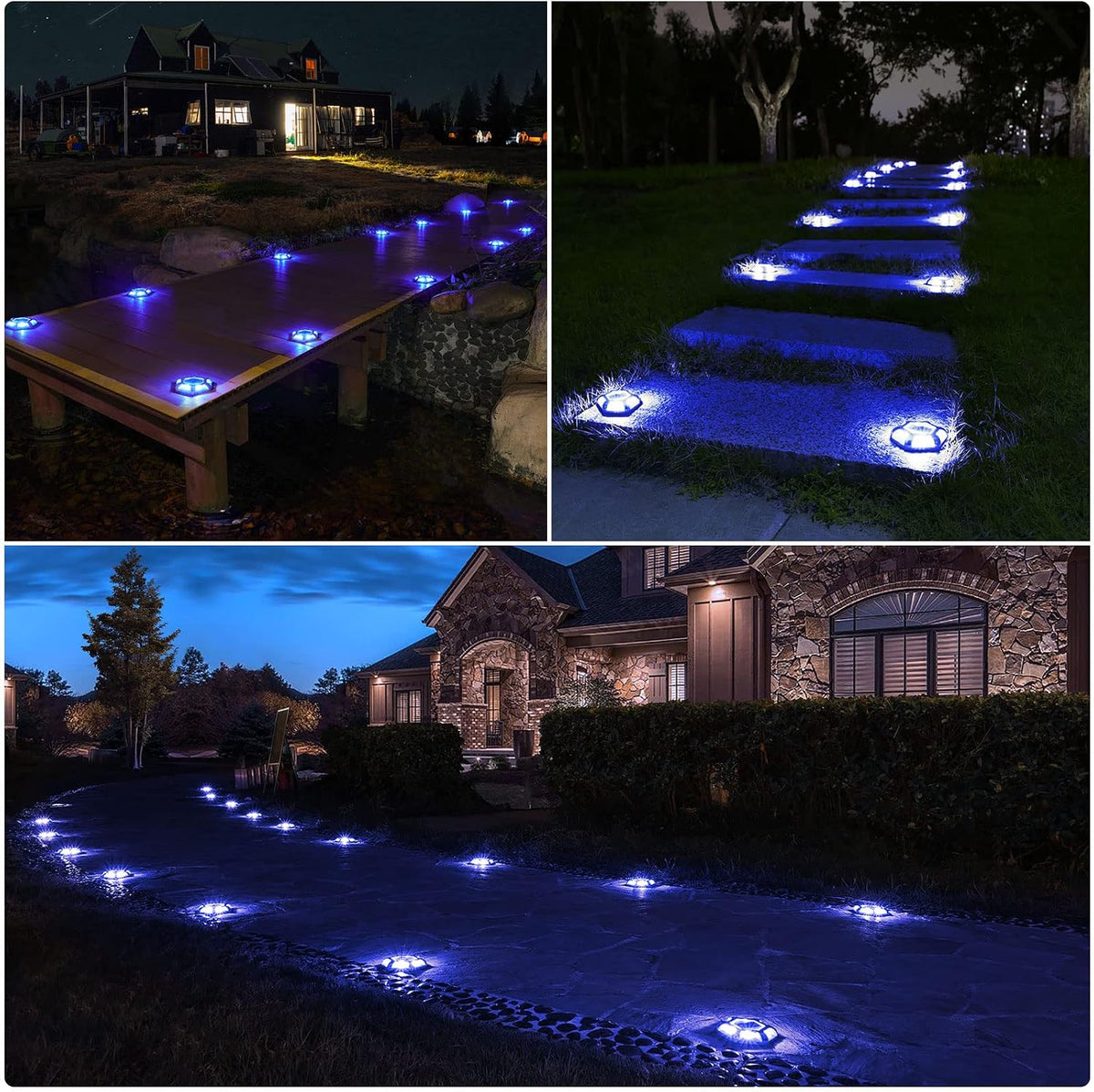 volisun solar dock driveway deck outdoor pathway led, package contents