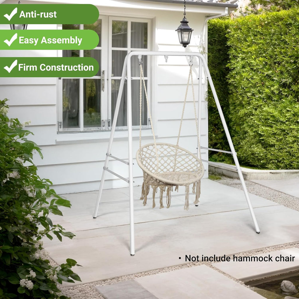 Outvita Metal A-Frame Hammock Chair Stand with 3 Hanging Holes