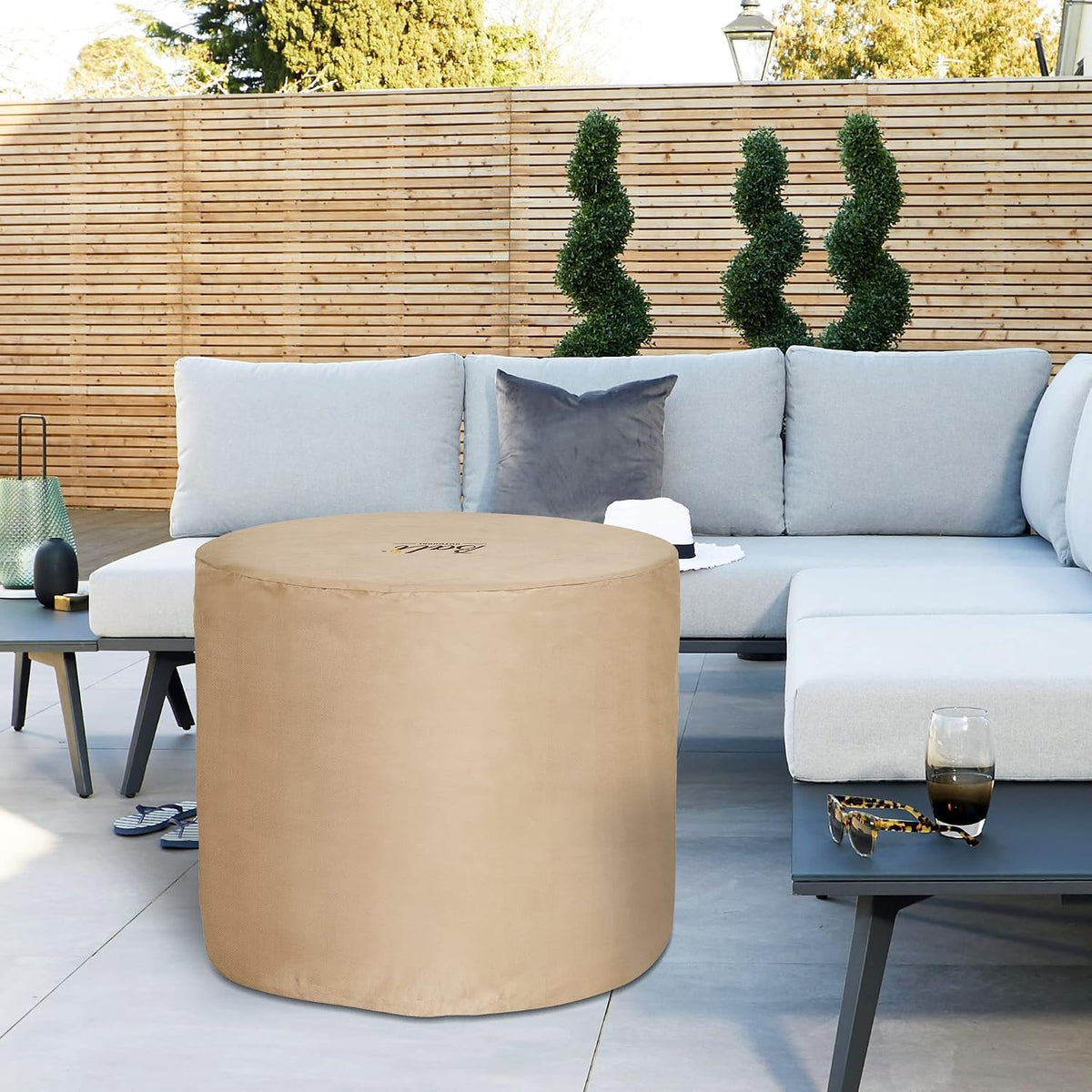BALI OUTDOORS 30 Inch Fire Pit Cover Round Column