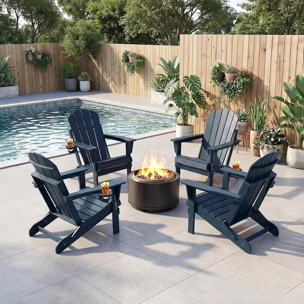 hdpe adirondack chair, folding outdoor patio chair with shown in use