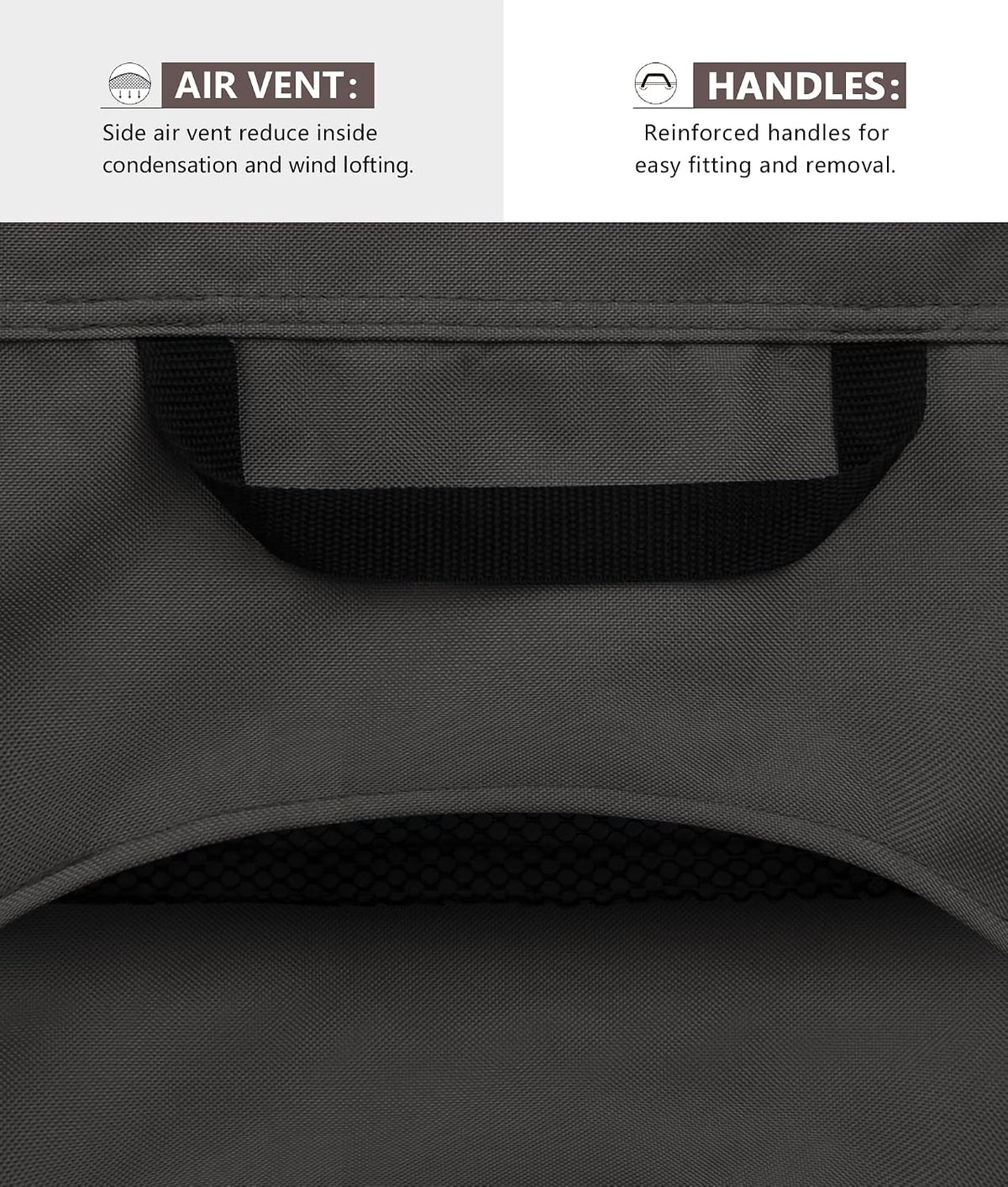 ULTCOVER Patio Adirondack Chair Cover 32W x 38D x 36H in, Black
