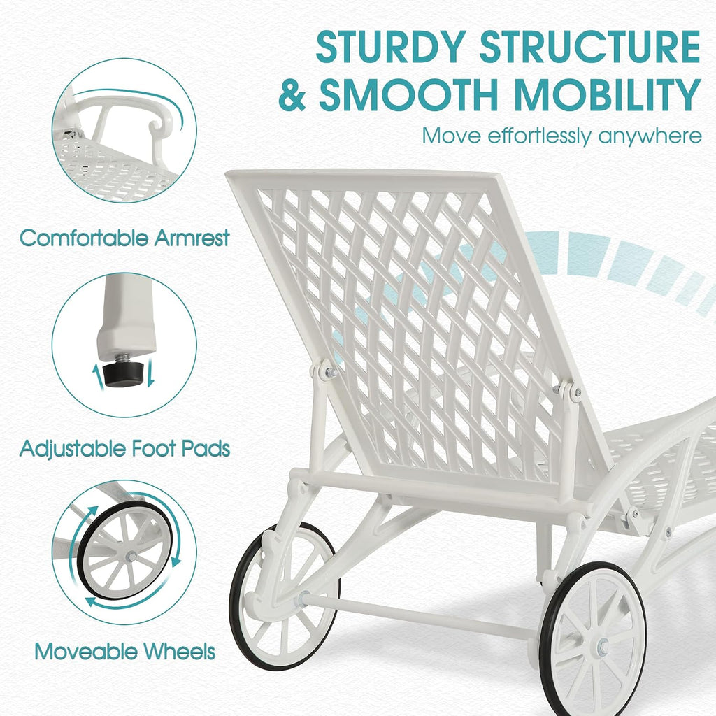 HOMEFUN Chaise Lounge Chair Outdoor