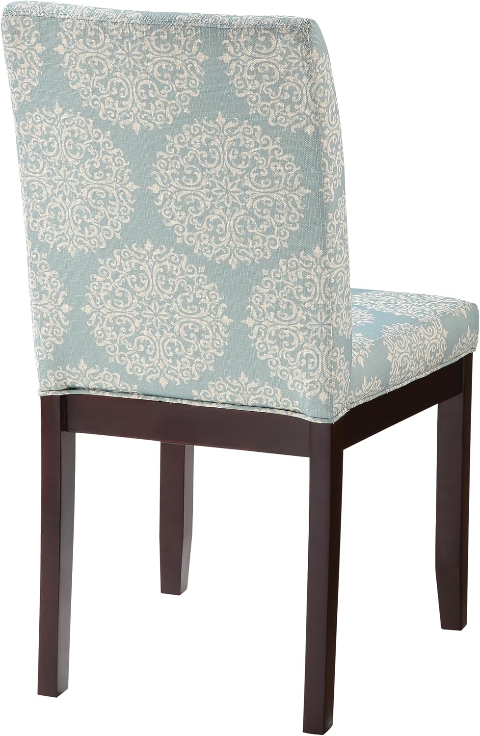 OSP Home Furnishings Dakota Upholstered Parsons Dining Chair with Espresso Finish Wood Legs, Gabrielle Sky
