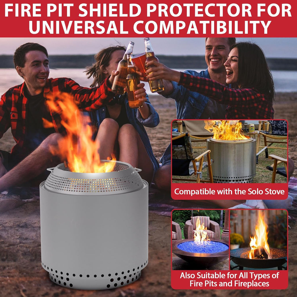 Spark Shield for Solo Stove Bonfire 19.5" Stainless Steel Fire Pit Spark
