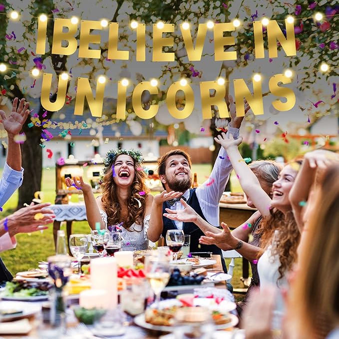TaoBary 112 Pcs DIY Letter Kit Glitter Customizable Banner Letters Include 107 Letters and Numbers 3 Rope and 2 Needles for Birthday Halloween Christmas Wedding Valentine Party Decor(Bright Gold)