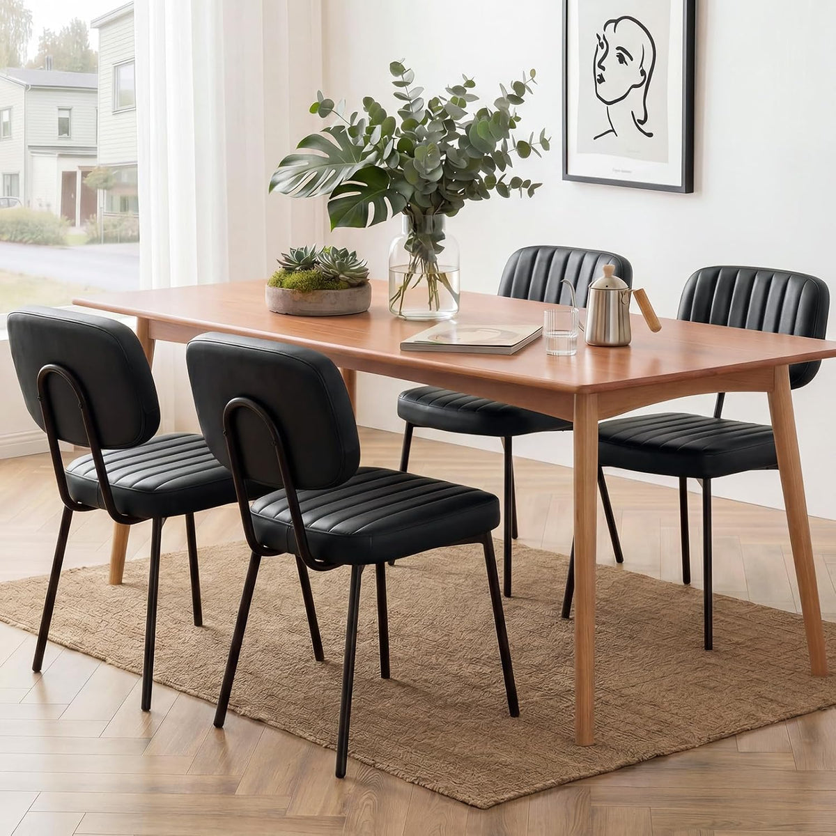 OLIXIS Dining Chairs Set of 4, Mid Century Modern Kitchen Chairs