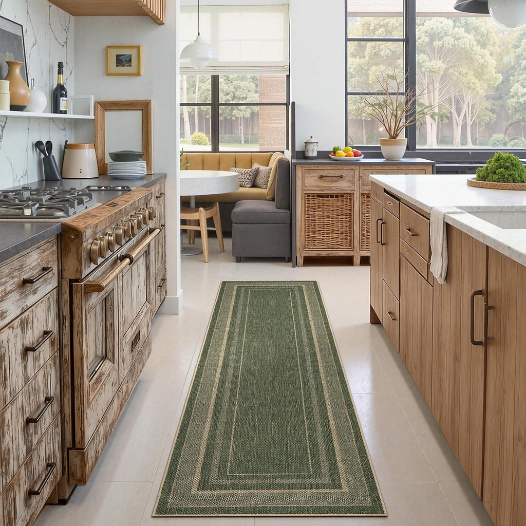 GarveeHome Easy Jute Runner Rug 2x8 Washable Non Slip Hallway Runner Rugs