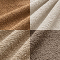 MIULEE Fall Euro Decorative Boucle Throw Pillow Covers 24x24 Brown Set of 4
