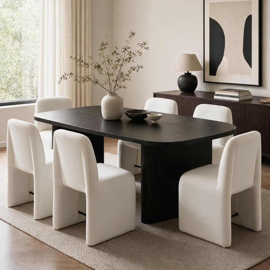Hyfirm Upholstered Dining Chairs Set of 6, No Assembly Reception Chairs