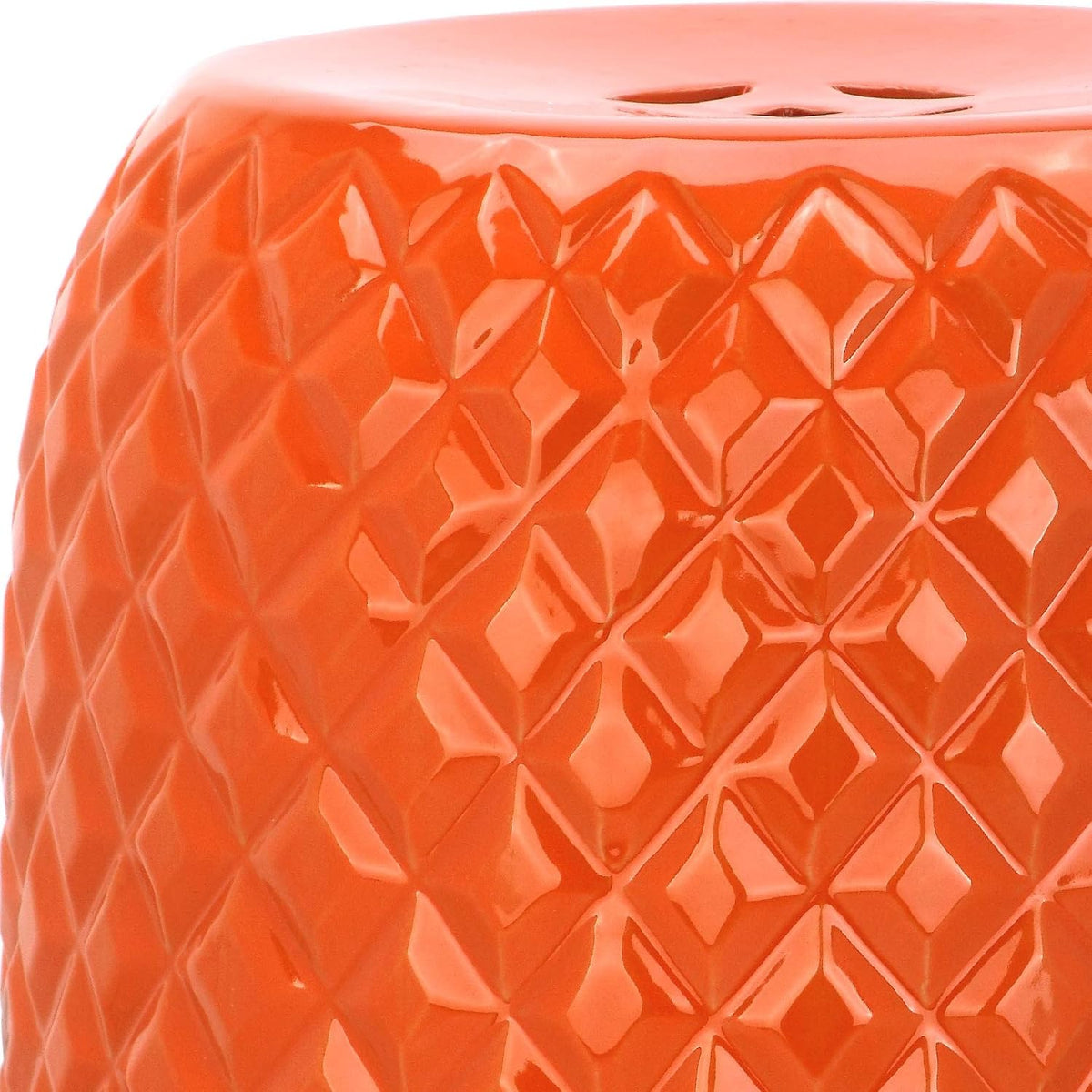 Safavieh Calla Ceramic Decorative Garden Stool, Orange