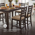 Signature Design by Ashley Rokane 7-Piece Dining Table Set for 6, Brown