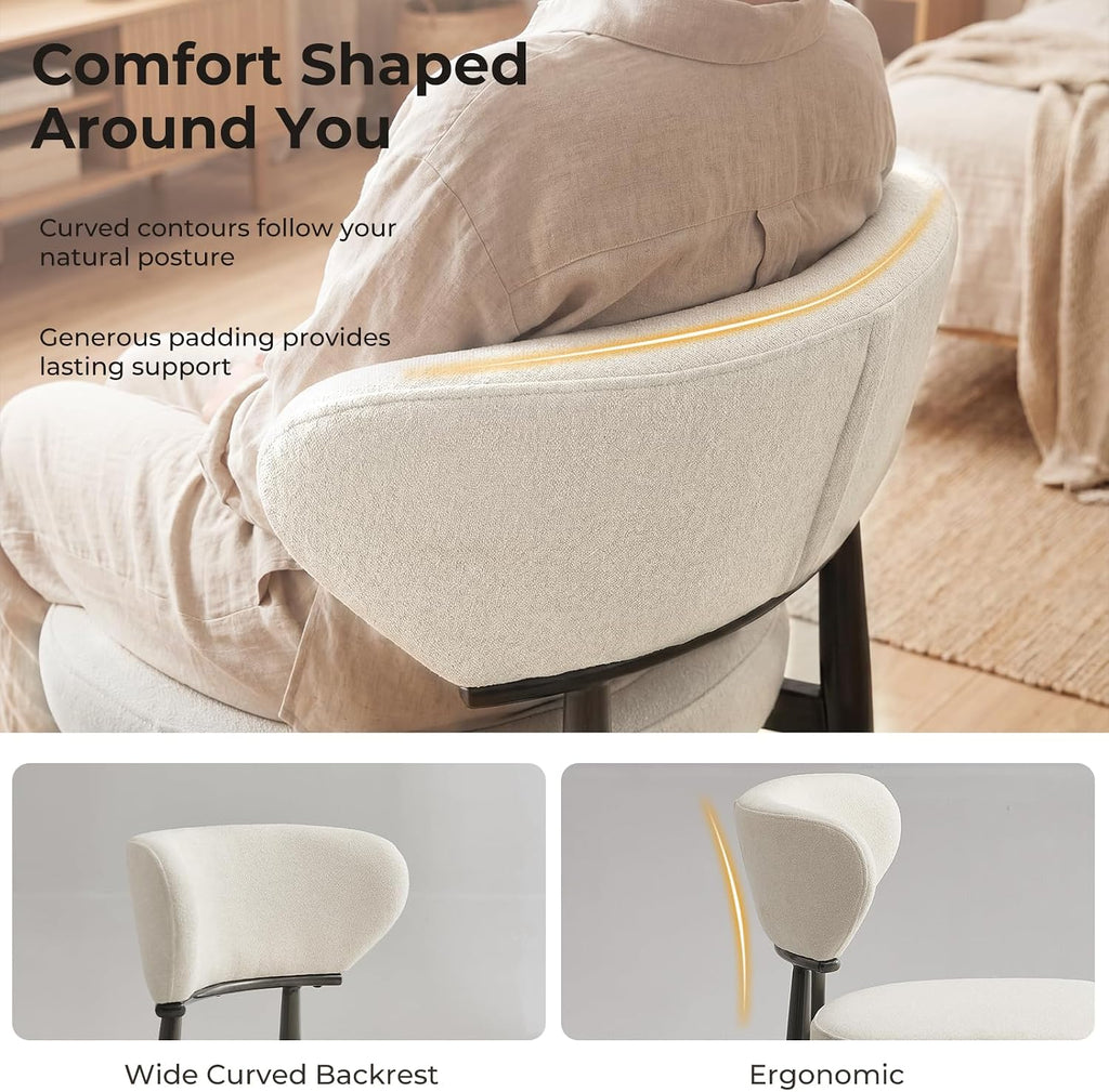 Dining Chairs Set of 2, Modern Upholstered Fabric Dining Chairs