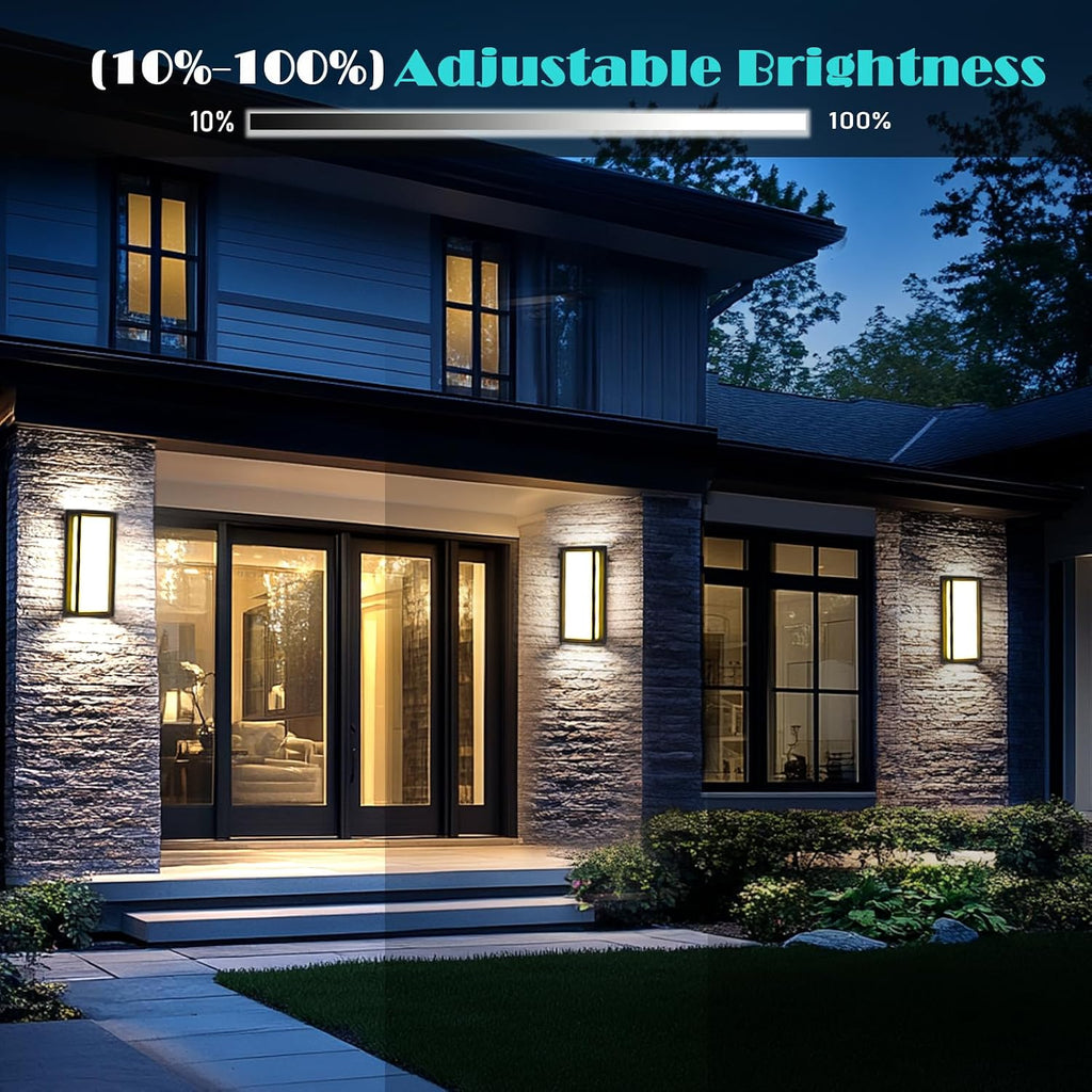 iYogaled 5CCT Outdoor Wall Sconce, 15W Dimmable Exterior Lighting fixtures