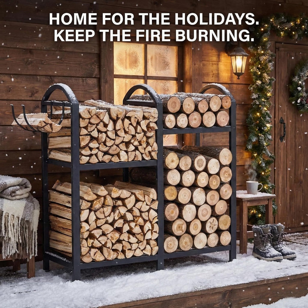 2 Tier Firewood Rack, 31inch