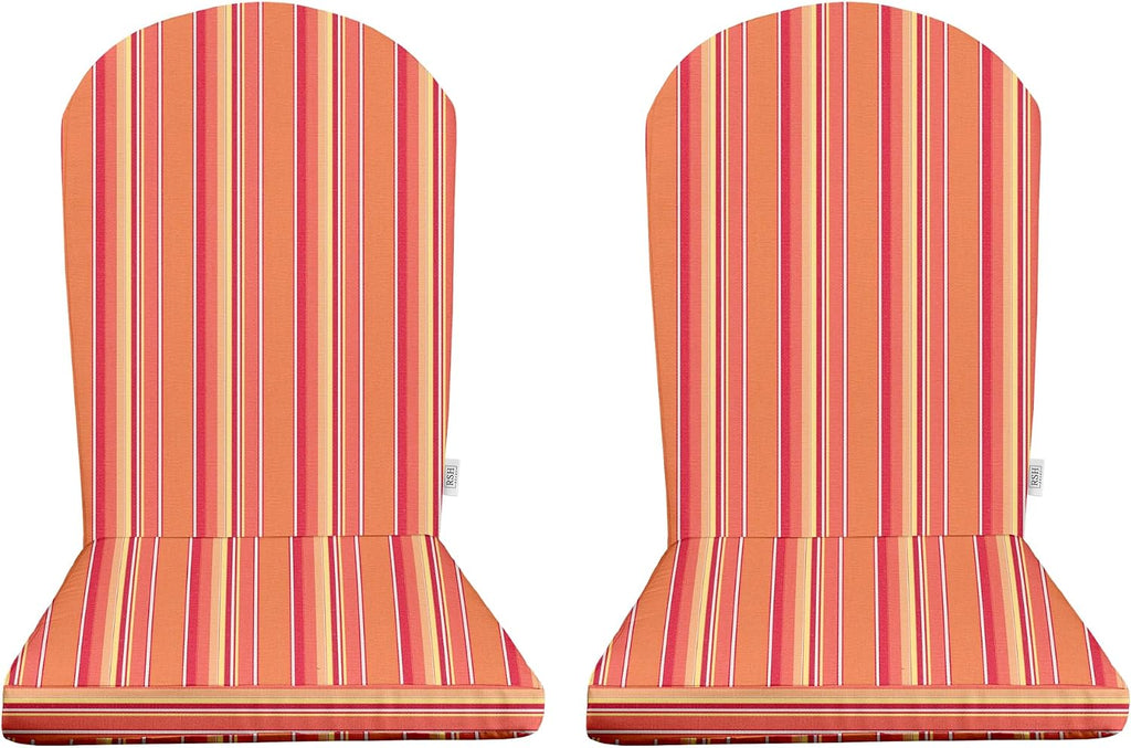 RSH Décor Set of 2 Sunbrella Foam Adirondack Chair Cushions | 48” x 20” x 2” | Water and Fade-Resistant | Outdoor Replacement Cushion for Patio Furniture | Made in USA (Dolce Mango)