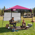 EAGLE PEAK 8x8 Pop Up Canopy Tent, Compact Backpack Canopy, Pink