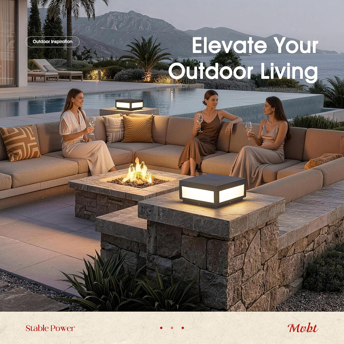 MVBT Outdoor Post Lights Hard Wired, Column Lights, 12 x 12 Pillar Light