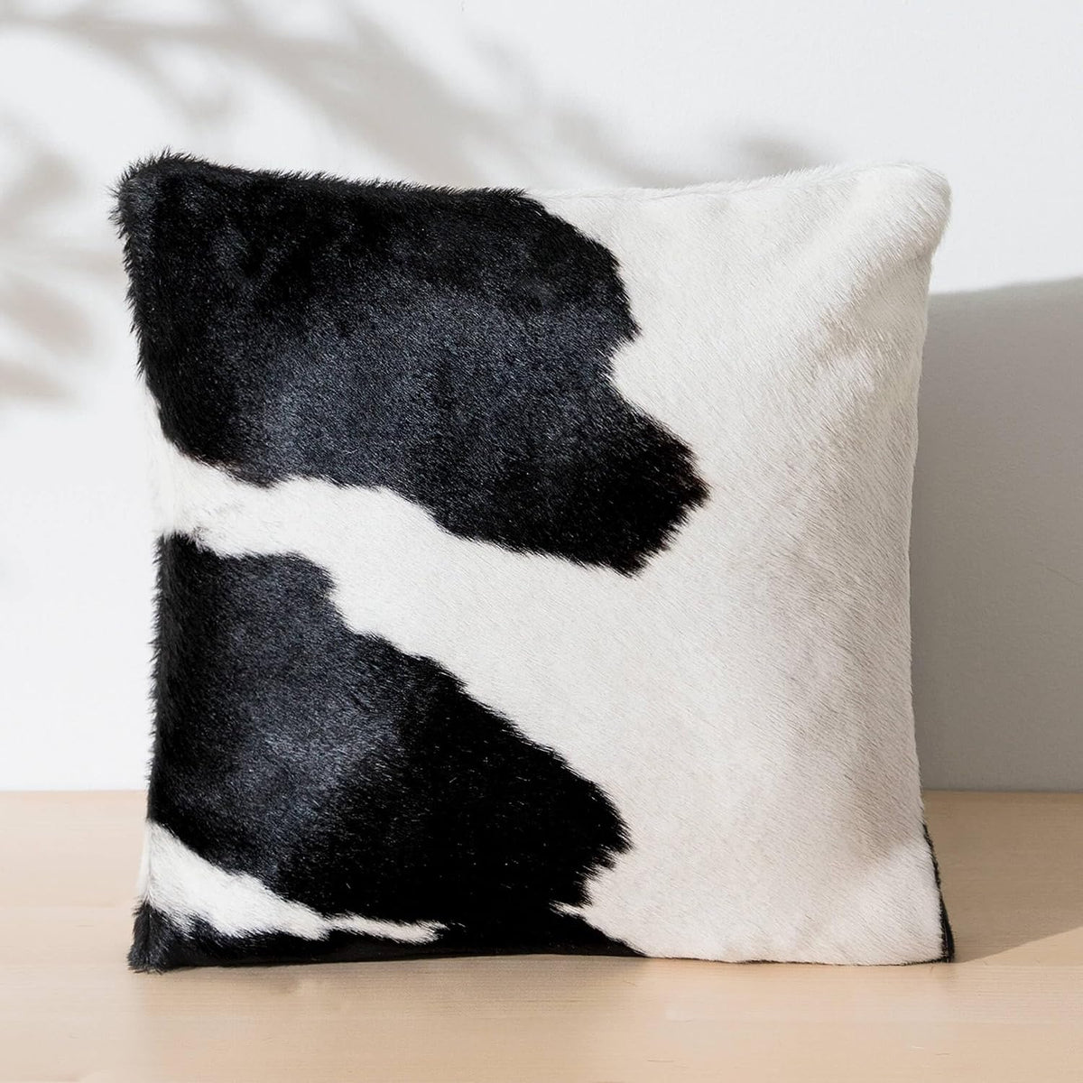 ecowhides 100% Genuine Brazilian Cowhide Pillow Cover – Luxury Leather Decorative Cushion for Rustic & Western Home Décor